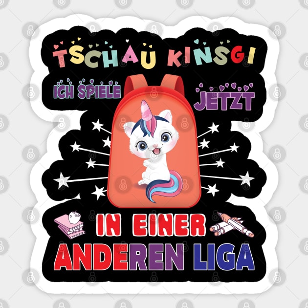 Einschulung Katze Einhorn Sticker by Lin-Eve